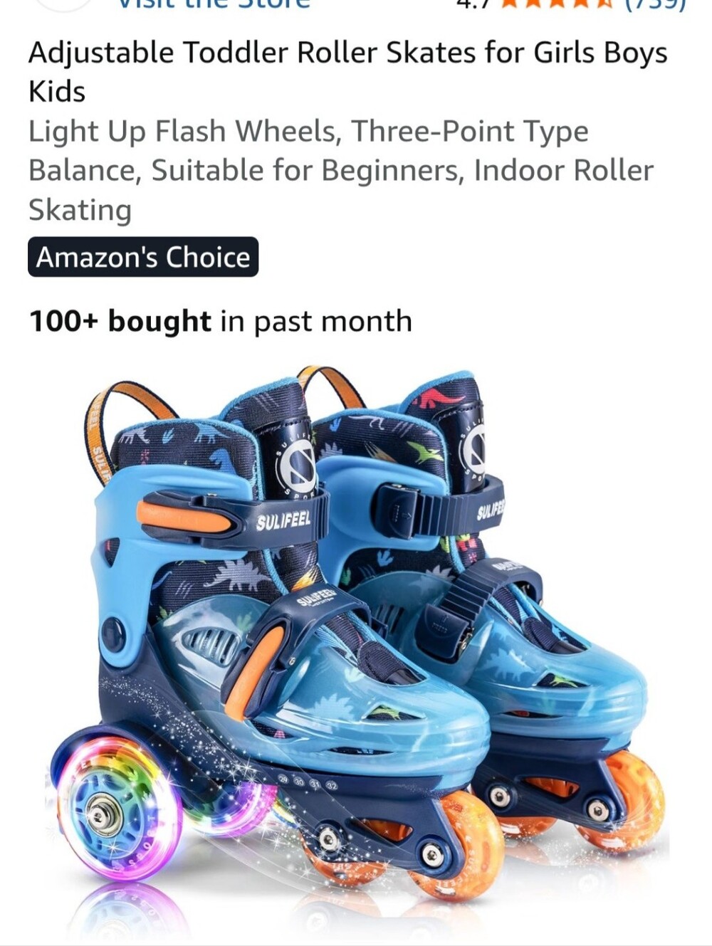 Sulifeel Roller Skates, Light Up